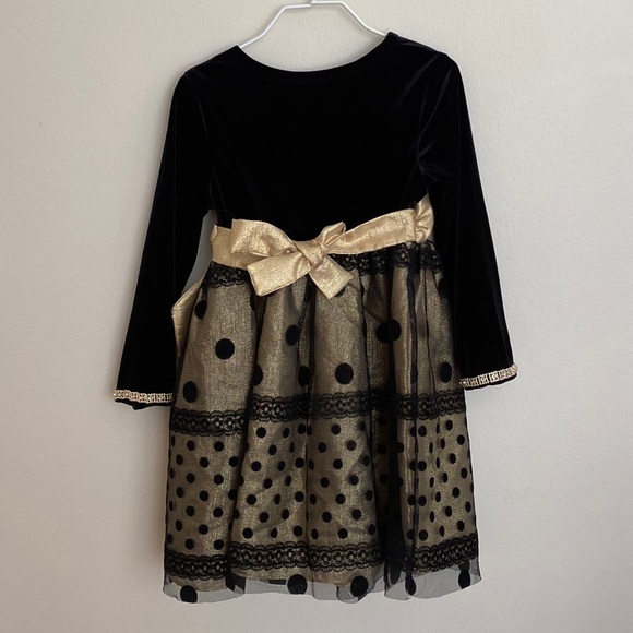 Bonnie jean/ black and gold dress - Picture 2 of 3